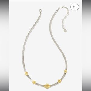 Kendra Scott Abbie Herringbone Necklace in Mixed Metal